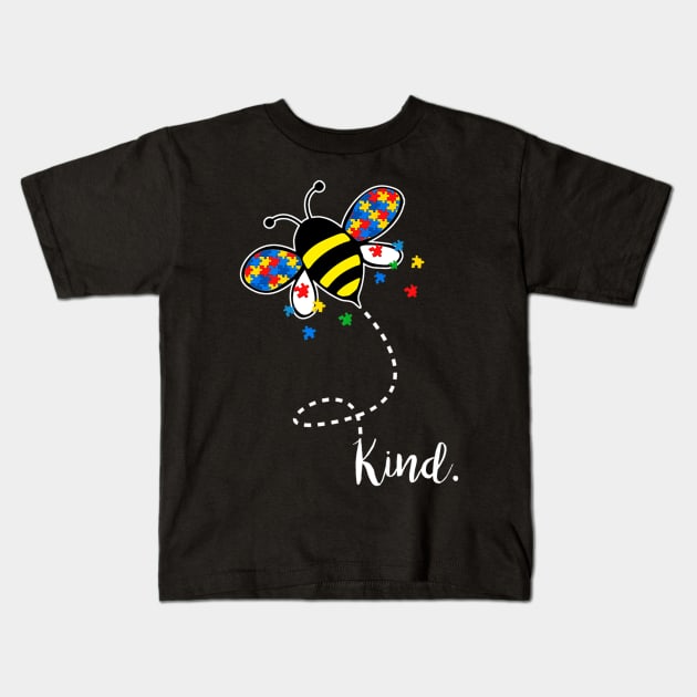 Autism Awareness Honey Bee Kids T-Shirt by Owl Is Studying